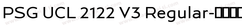 PSG UCL 2122 V3 Regular字体转换